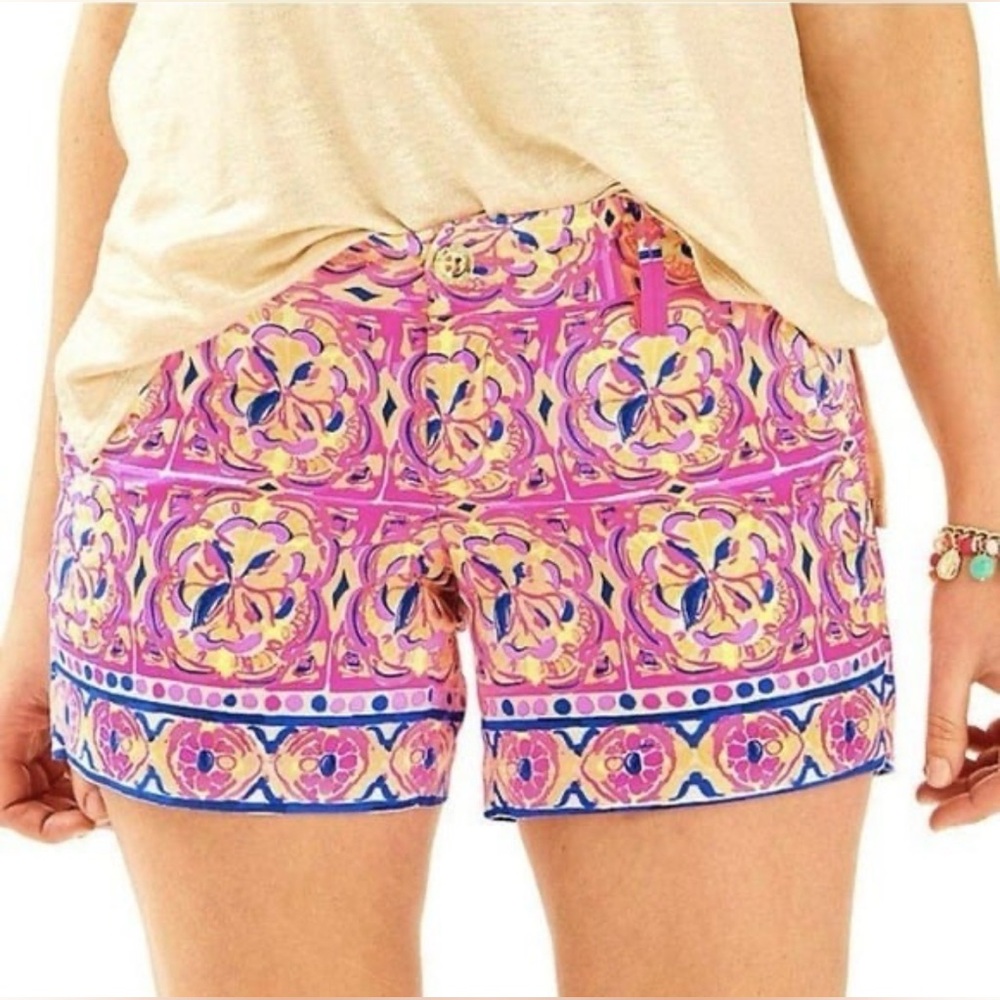 Lilly Pulitzer SZ 6 Callahan Shorts in Pink Fusion Rock House Engineered